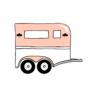 Horsetrailer Sticker by Mama Bees Flower Farm