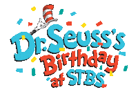 Dr Seuss Birthday Sticker by Saint Theresa Bilingual School