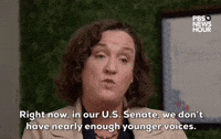 "We don't have nearly enough young voices." 