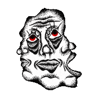 matesovo weird eyes head tell me about it Sticker