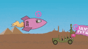 Rocket Ship Pink GIF by ArmyPink