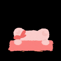 gomisquad_ hello pink bear aesthetic GIF