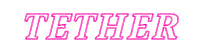 tethermusic music pink glitch bands Sticker