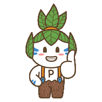 Pandooin thumbs up mascot senang mantap Sticker