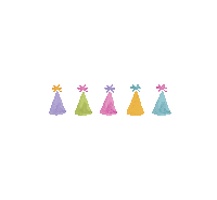 fuchsiafeeling party birthday party hats birthday hats Sticker