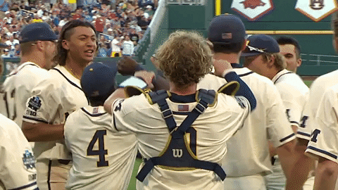 umichathletics giphygifmaker celebration kerr michiganbaseball GIF