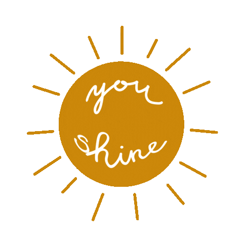 eweeillustration sun yellow spring positive Sticker