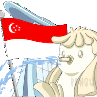 Singapore Flag Penguin Sticker by Pudgy Penguins