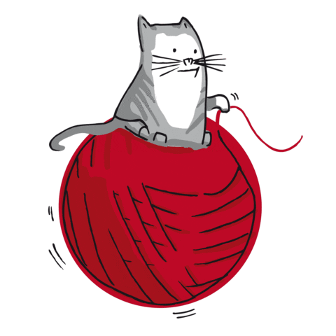 MsSlow giphyupload cat ball play Sticker