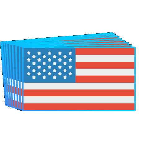 VoiceCrafters giphygifmaker trump usa flag Sticker