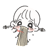 kanaemaru yummy かわいい ramen 可愛い Sticker
