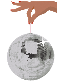 prideclassical pride sparkle hand glitterball Sticker
