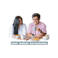 SangoIndo family couple breakfast dinner Sticker
