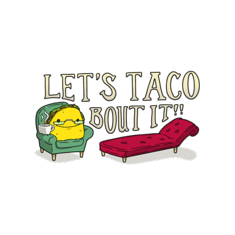 HeyTacoapp giphygifmaker lets talk about it lets taco bout it taco bout awesome Sticker