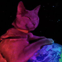 ekekeklunagarcia space cats world surreal GIF