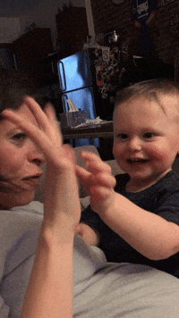 mother and son laughing GIF by Jacob Shwirtz