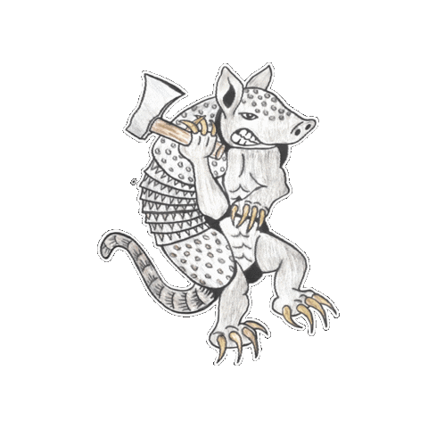 armadilloaxethrowing axe armadillo axe throwing axethrowing Sticker