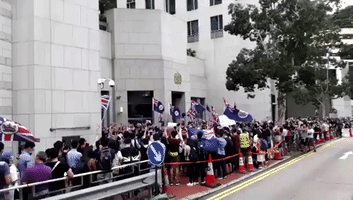 'We Are British': Hong Kong Residents Gather Outside British Consulate