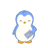 Trading Cards Vibes Sticker by Pudgy Penguins