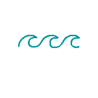 ZandQBoutique beach waves swim coast Sticker