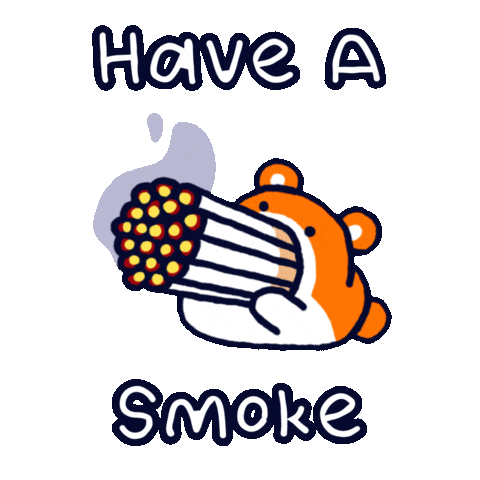 Break Time Smoking Sticker