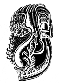 black and white art GIF by Miron