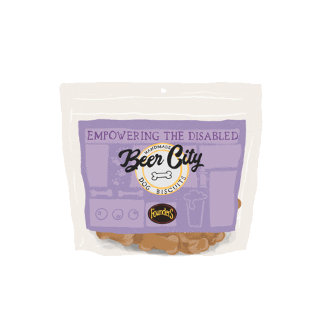 beercitydogbiscuits dog treats dog biscuits beer city dog biscuits founders brewing company Sticker