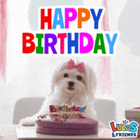 Happy Birthday Dog GIF by Lucas and Friends by RV AppStudios