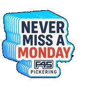Never Miss A Monday Pickering Sticker by PickeringF45