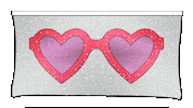 Makeup Bag Heart Glasses Sticker