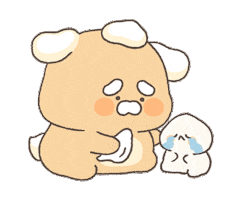 Sad Dog Sticker by Kcomics