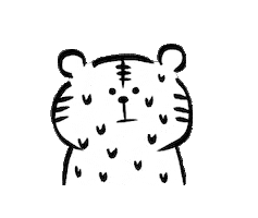 White Tiger Sticker by yoyoyon
