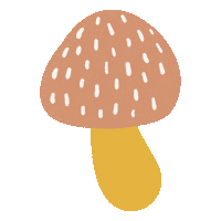 Leaf Mushroom Sticker by Graveto