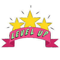 Level Up Illustration Sticker