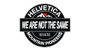 Helveticamp happy fun snow mountain Sticker