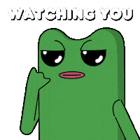 Looking I See You Sticker by fwogs
