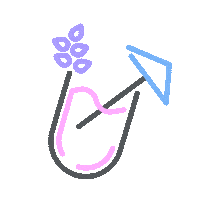 Orisae pink cocktail calme lavander Sticker