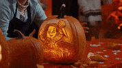 abcnetwork halloween chucky pumpkincarving GIF