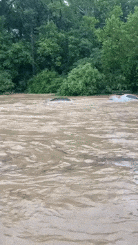 Cars Underwater as Severe Weather Brings Heavy Rain to Missouri