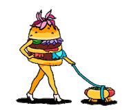 eat hot dog Sticker by HeyTVM