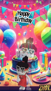 Happy Birthday Party Hard GIF by Zhotcita
