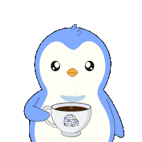 Coffee Day Love Sticker by Pudgy Penguins