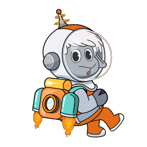 Flying To The Moon Sticker by The Sad Times