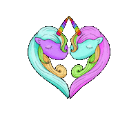 MissLeelaSassafras unicorn unicorns miss leela sassafras unicorn heart Sticker
