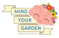 BrainGardening smile positive smart brain Sticker