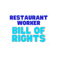 ROC_United roc united restaurant worker bill of rights lets86 Sticker
