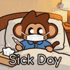Sick Day Off GIF by Chimpers