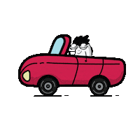 chamanchomuofficial cartoon car red speed Sticker