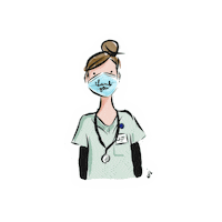 Mask Thank You Sticker by Jennifervallez