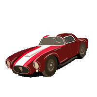 ribafuga car red fast classic car Sticker